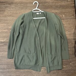 GAP Olive Green Open-Front Women's Cardigan
